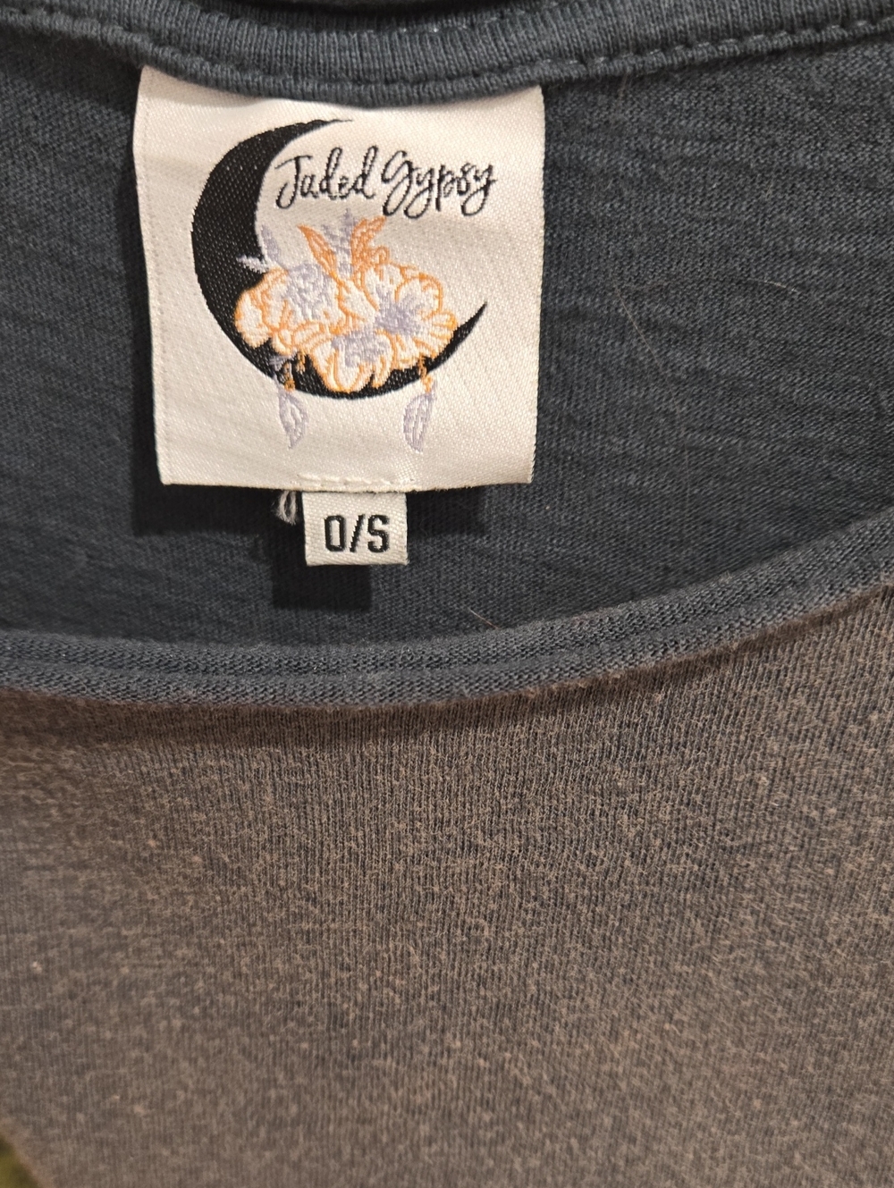 Jaded Gypsy MOON FLOWER Maxi T-Shirt Dress with Moon & Floral Graphic - Picture 3 of 9